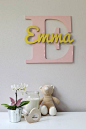 Cute initial and name kid's room decor