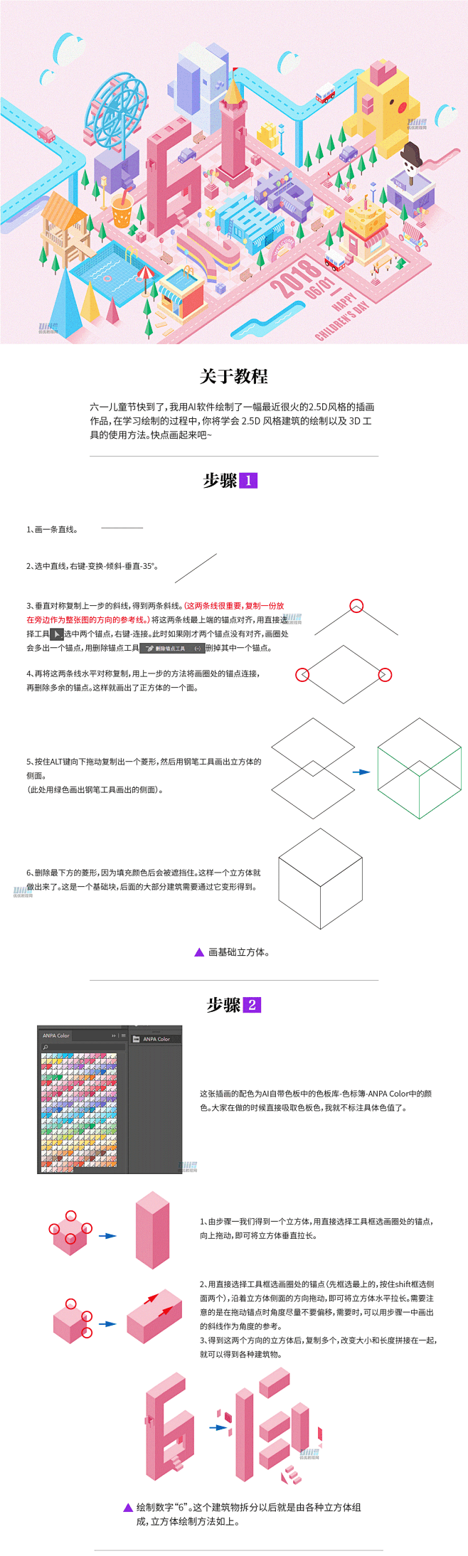 AI+PS教程！教你绘制2.5D风格儿童...