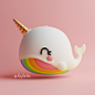 rainbowunicornwhale, Puffy puffpuff : little sweet commission from @happyfruitshop