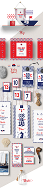 MARITIME wedding series : Wedding series in nautical / maritime style. In the collection you will find: menu cards, vignettes, guestbook, tables marking, gratitude notes and alcohol labels. The invitations are designed in various styles - depending on wha