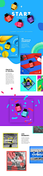 A case study about #Startwithin Hum campaign on Instagram. Visual color explosion by Romain Briaux.: 