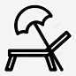 雨伞沙滩座椅休息室防晒霜 UI图标 设计图片 免费下载 页面网页 平面电商 创意素材