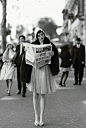 A French Flapper Reads the Newspaper