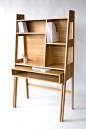 Solid Oak Bureau Desk - Furniture by Hand