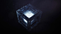 General 1500x843 concept art cube glowing blurred dark