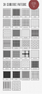 抽象网格圆点形状矢量底纹图案 Essential Pattern Collection