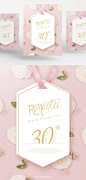 Romantic Spring Blooms Sale 春季上新促销DM海报【韩国高端】PSD模版 #003 :  