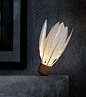 Using feathers in a lamp - good idea.: 