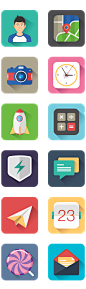 Website and Mobile Flat Icons : Website and Mobile Flat Icons