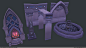 Suramar City: Props (Fan Art), Luke Cartwright : A collection of props from my latest World of Warcraft fan art project. These are the assets used in creating my Unreal Engine 4 level which is based on Suramar City. My handpainted texturing improved throu