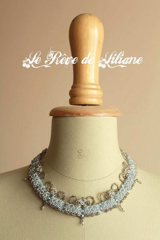 华丽丽的施华洛世奇水晶项链 蓝色款-创意...