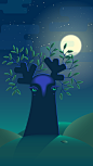 Night tree dribbble 01
