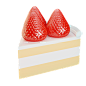 切片草莓蛋糕 3d 图