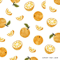 Orange pattern by Sanny van Loon • Illustration