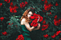 People 1920x1280 flowers plants red flowers women