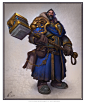 Dwarf Blacksmith, Cole Eastburn : Personal Dwarf Blacksmith that I showed during Blizzcon for an art tutorial.