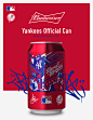 YANKEES BUDWEISER CAN : Early this year I was invited by Budweiser x MLB to create anartwork that represents the NYC Yankees MLB team during the 2017 season. Each can was created by a different local designer/artist. I got inspiration from the city itself