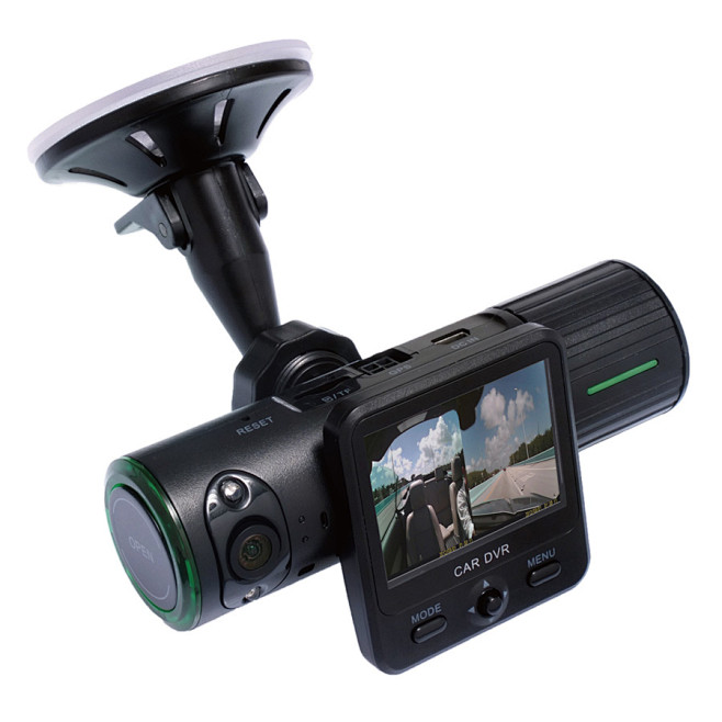 双镜头红外线灯GPS内置行车记录仪
