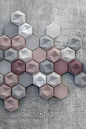 Edgy - Asymmetrical surfaces and soft colours - New Kaza Concrete three-dimensional tile collection @kazaconcrete