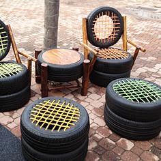 Seats made from old ...