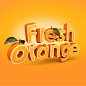 Fresh Orange - 3d typography : This is 3D text created  in MODO 701 and Photoshop to show how you can use both programs to make interesting Typography. Thanx to Grant Friedman  form Psdtuts.com for all his help.