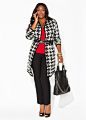 I want this Houndstooth duster from Ashley Stewart so bad..I have loved houndstooth for years.