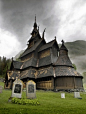 12世纪木制教堂，博尔贡，松恩 - 菲尤拉讷郡，挪威。