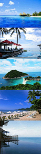 【苏梅岛】位于泰国湾，泰国第三大岛。苏梅岛上的干净、狭长白沙滩，是每个人梦想中的热带岛屿仙境。(分享自@酷旅图),