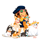 My Squad and Me, Zhi Lin Lim : Self portrait featuring my dog and my favourite dogs!