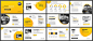 演示文稿和幻灯片布局背景。设计黄色和橙色梯度几何模板。用于商业年度报告，传单，营销，传单，广告，小册