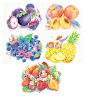 水果～想念夏天的味道～-旅人Wandera_水果,夏,甜,草莓_涂鸦王国插画