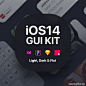 iOS14 GUI KIT iOS14 用户界面设计套件含亮暗模式GUI界面