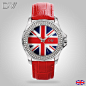 DW英国米字旗皮带女手表 个性女表时尚英伦风手表伦敦纪念情侣表
