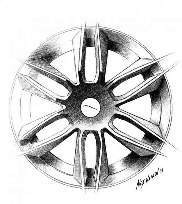 汽车轮毂设计手绘干货分享，怎样简约不简单