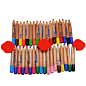 意大利Giotto Be-Be彩铅12色36支礼盒 儿童绘画涂鸦粗杆彩色铅笔-tmall.com天猫