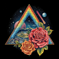 rose, moon and prism, pyramidal bismuth brush