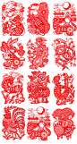 中国剪纸作品手工套装十二生肖剪纸画人物画刻纸窗花装饰画包邮-淘宝网