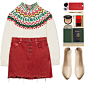 A fashion look from December 2017 featuring chunky white sweater, leather fringe mini skirt and leather pointed toe boots. Browse and shop related looks.