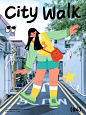 city walk | dinlab扁平插画与思维创作营