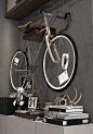 Bicycle storage cum display wall