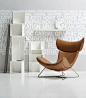 Contemporary Leather Armchair, Imola by BoConcept