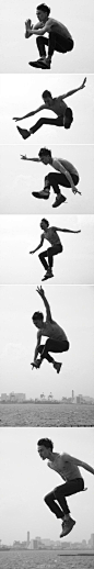 Jumping poses.: