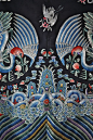 Exceptional Antique Chinese Crane Robe Embroidered Silk 1850 | eBay: 
