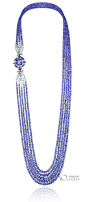 萧邦 (Chopard) Temptations系列项链配坦桑石珠、钻石、蓝宝石和紫水晶及铂金

