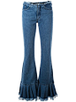 Marques'almeida flared detailing straight jeans