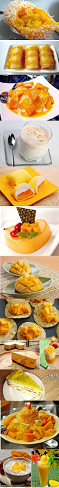 夏天就是要吃芒果~芒果班戟~芒果布丁~芒果流心芝士蛋糕~各种芒果，你喜欢哪个？