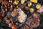格子烤肉,烤肉架,美味,肉,热,土耳其,清新,烤的,食品,野餐