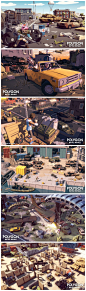 Unity3d卡通Q版绝地求生吃鸡战地战争集装箱场景3D模型 游戏美术 CG原画参考