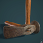 The Hammer, Bogdan Ionete : An old worn hammer I did for practicing materials in Substance Painter.