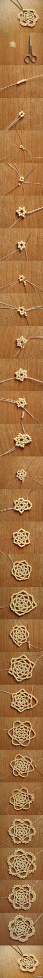 #beaded lace medallion#如何&……_来自vivido的图片分享-堆糖网